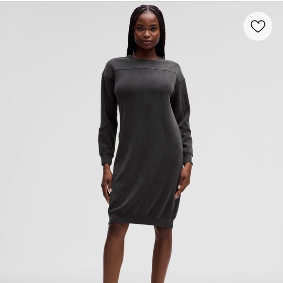 lululemon athletica Charcoal Long Sleeve Dress - Picture 1 of 8